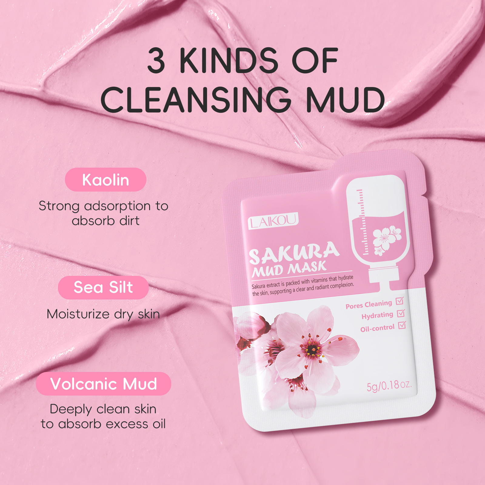 Laikou Sakura Clay Mask Trial  - مراجعة Dust Mask Construction وسعره