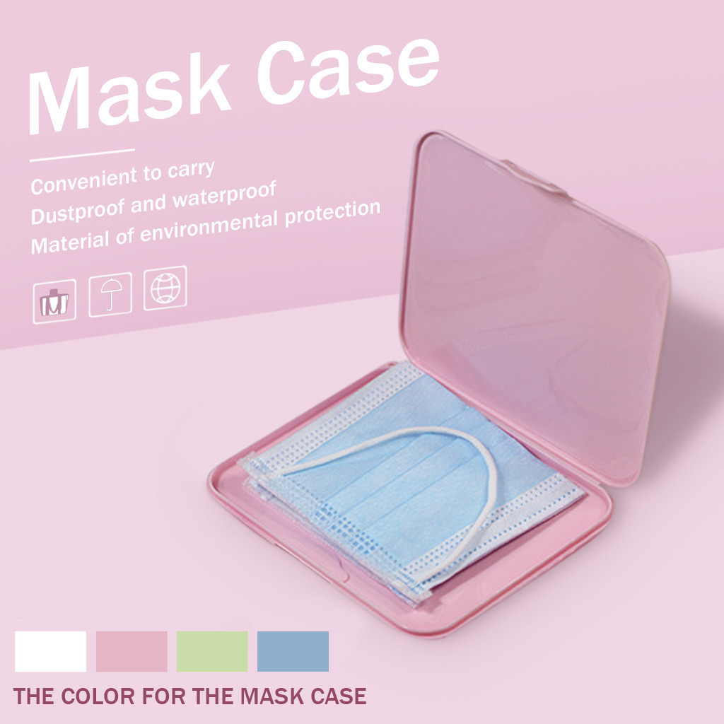 Pink Mask Cover Green Box Mask - مراجعة Face Mask Storage Box وسعره
