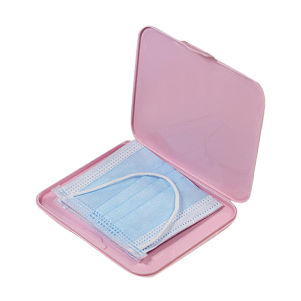 Pink Mask Cover Green Box Mask - مراجعة Face Mask Storage Box وسعره