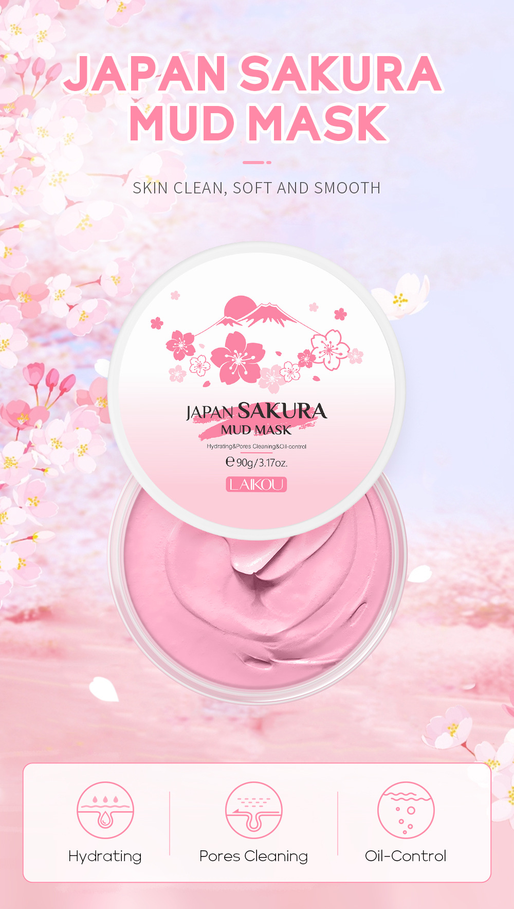 LAIKOU Sakura Clay Mask 25g/90 - مراجعة Dust Mask Construction وسعره