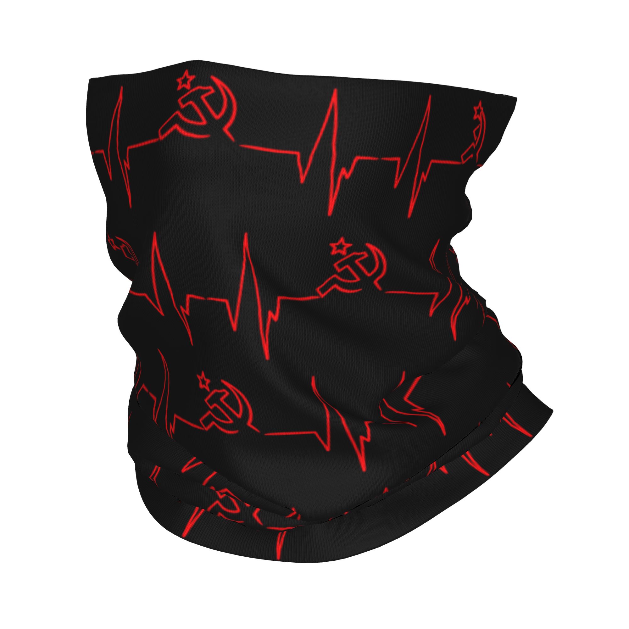 Custom Heartbeat Russian Flag  - مراجعة Neck Gaiter Face Cover وسعره