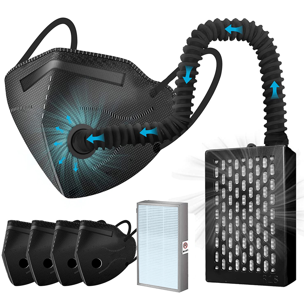Electric KN95 Mask with Fan -  - مراجعة Kn95 Respirator Mask وسعره