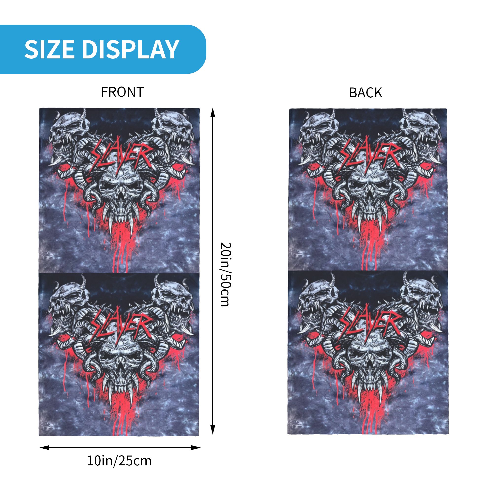 Custom Heavy Metal Rock  Slaye - مراجعة Neck Gaiter Face Cover وسعره
