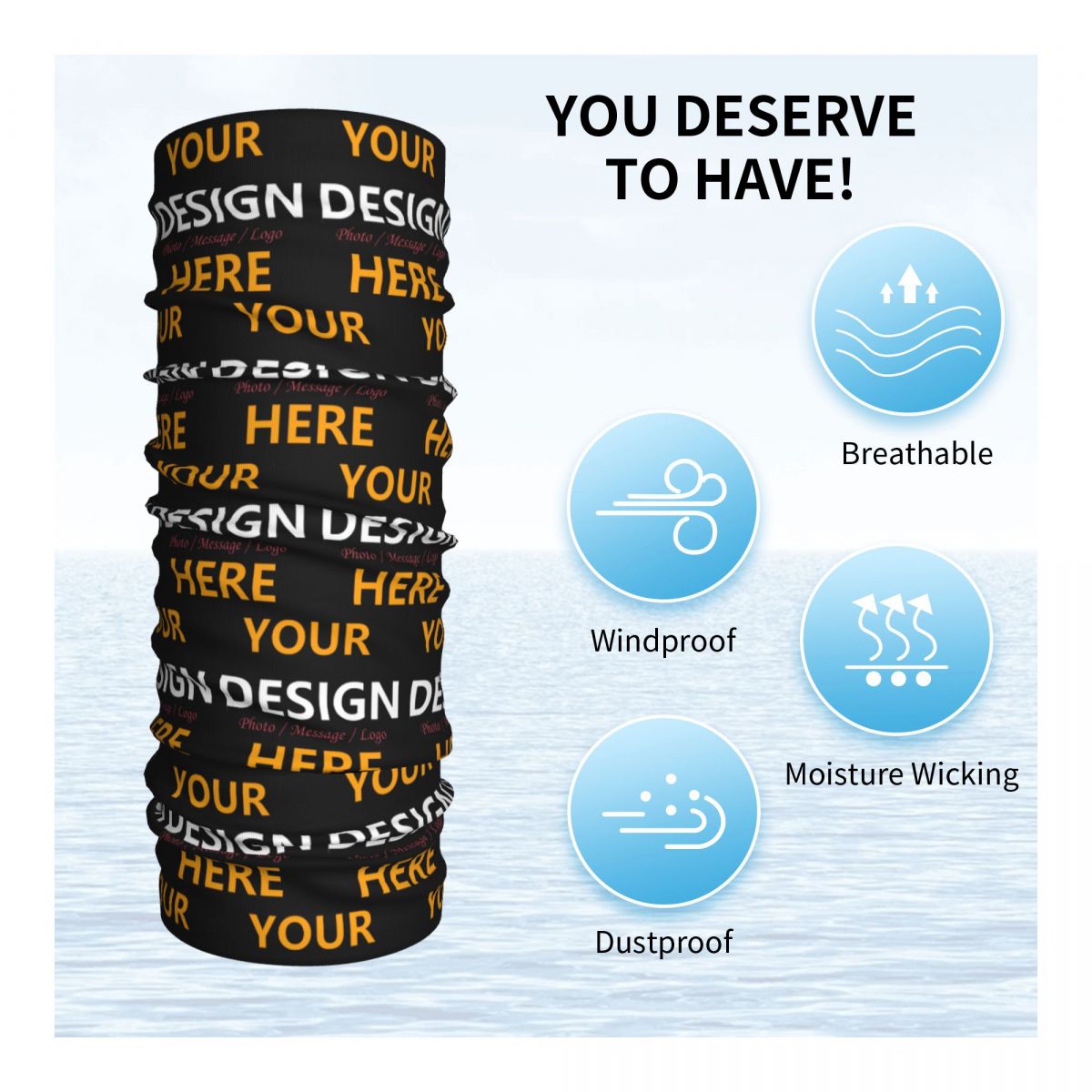 Custom Your Design Here Bandan - مراجعة Neck Gaiter Face Cover وسعره