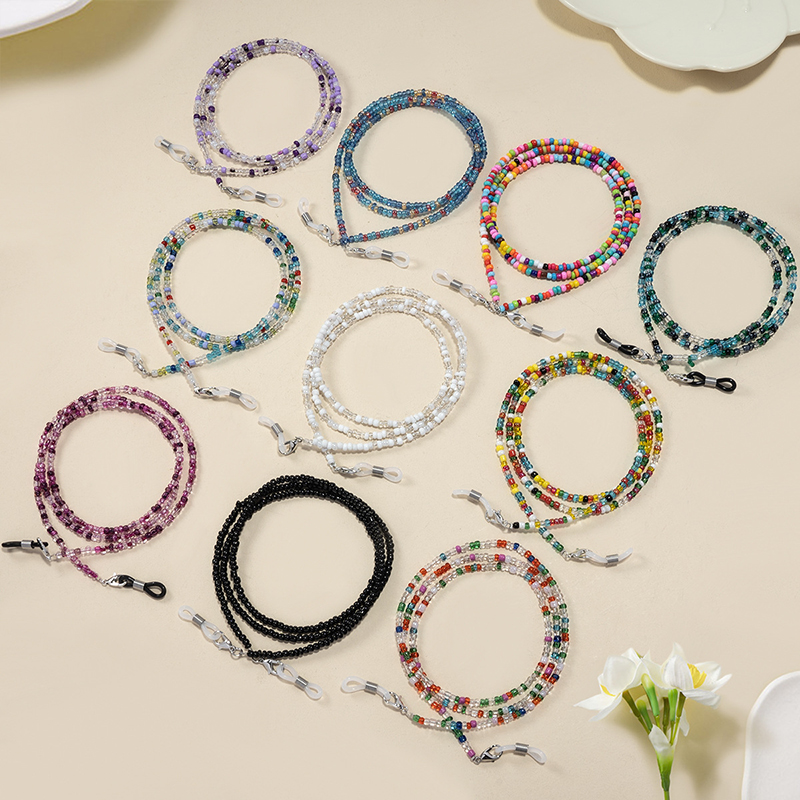 【F】 Colorful Rice Bead Glasses - مراجعة Mask Chain Holder وسعره