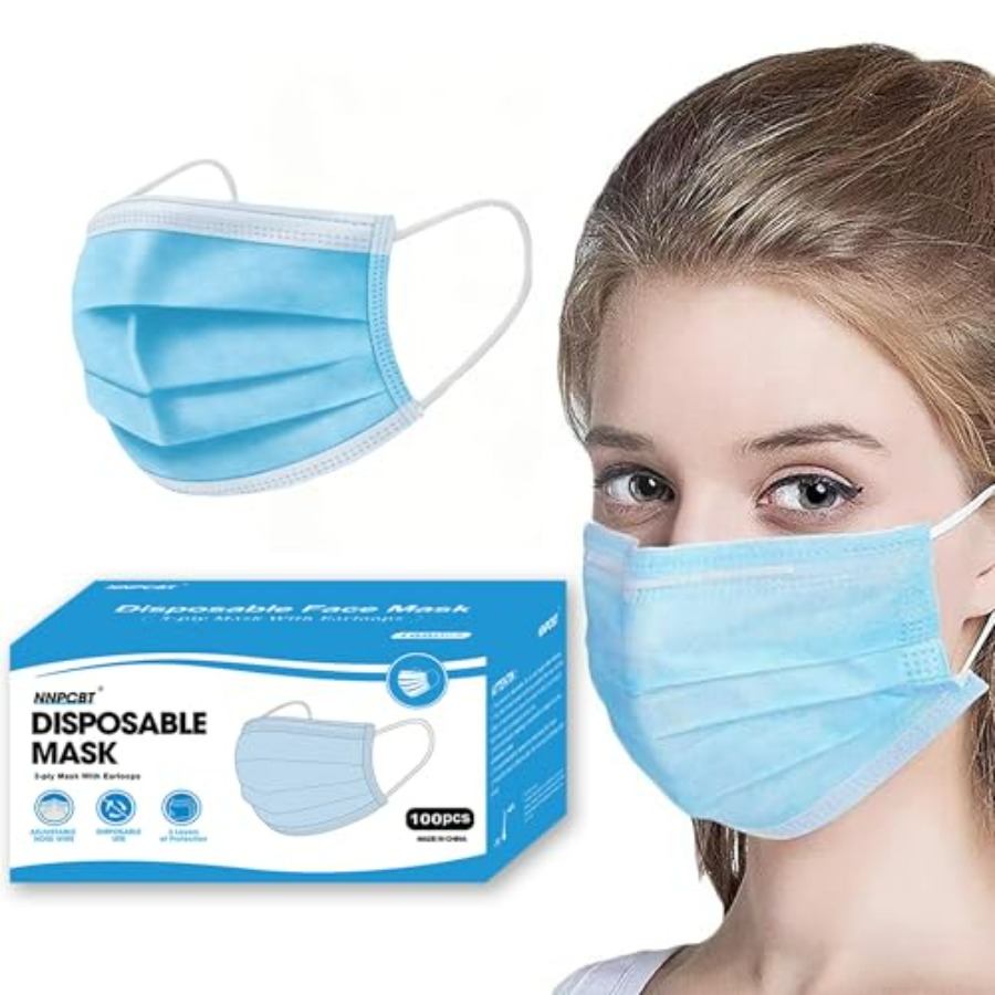 Blue Disposable Face Masks 100 - مراجعة Disposable Mask Blue وسعره