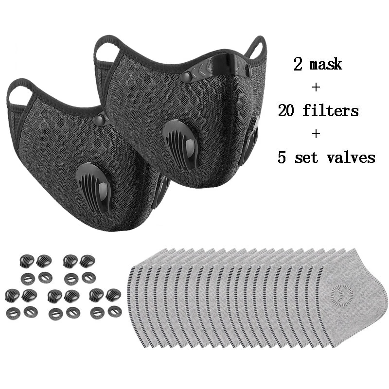 Cycling Face Mask with Filter  - مراجعة Anti Pollution Mask وسعره
