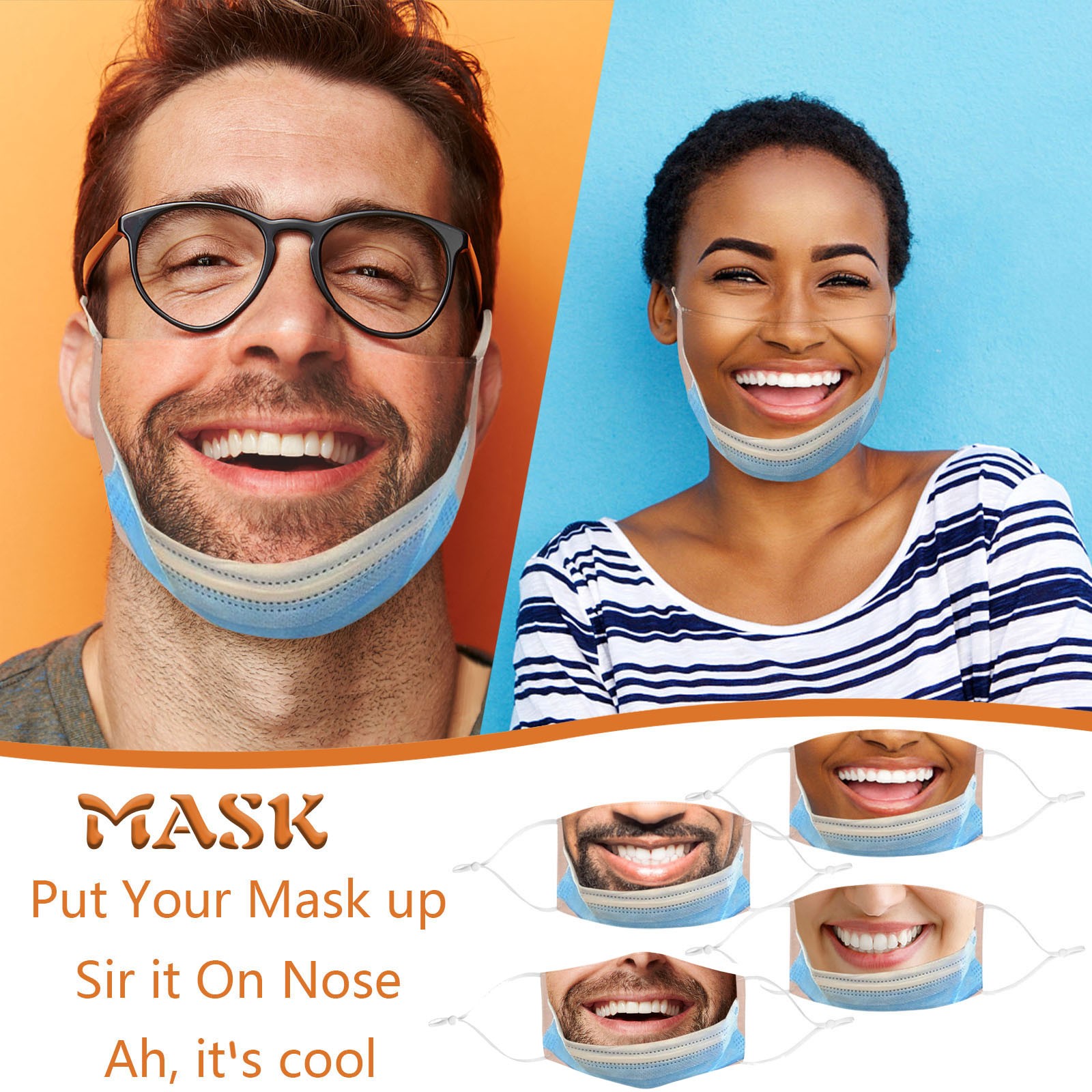 Adult Funny Mouth Mask Funny C - مراجعة Cloth Face Mask Washable وسعره
