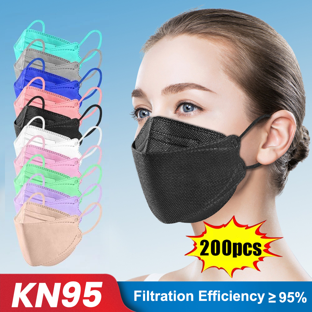 10-200pcs ffp2 mascarillas CE  - مراجعة Disposable Surgical Mask وسعره