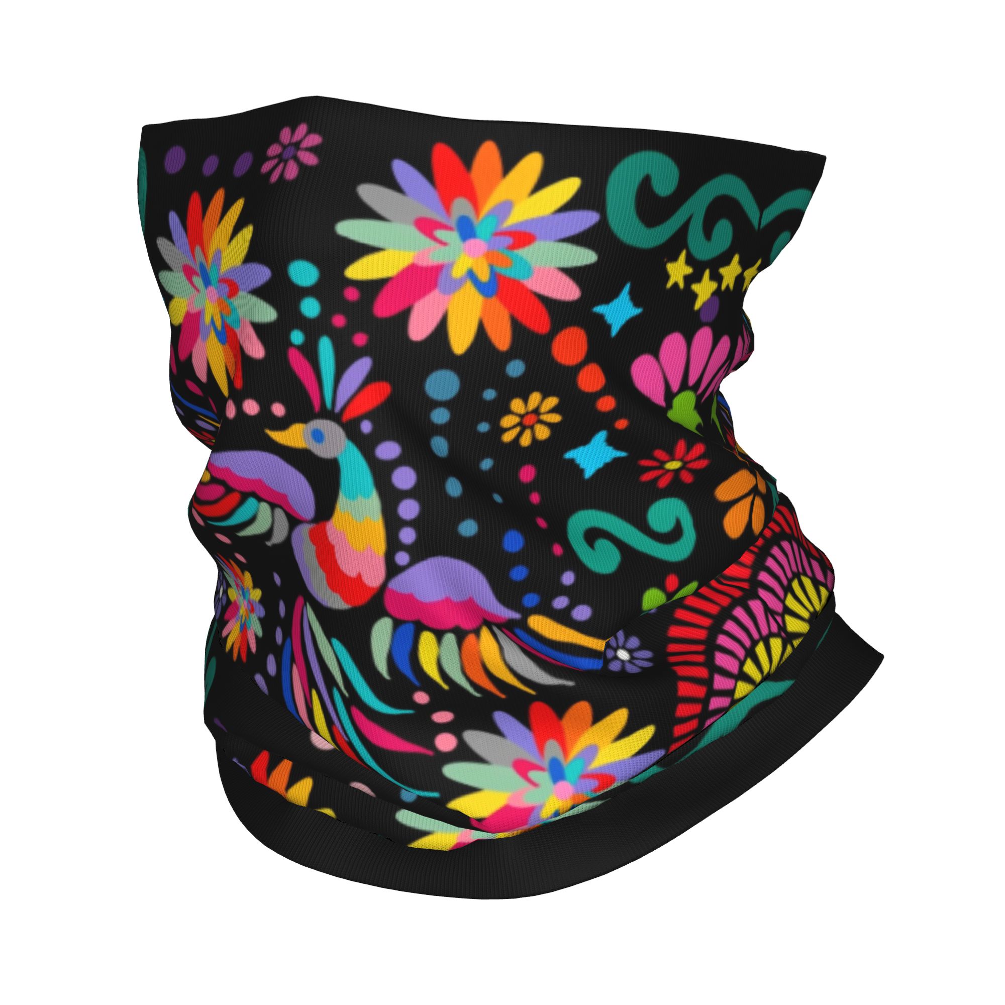 Custom Mexican Floral Flower T - مراجعة Neck Gaiter Face Cover وسعره