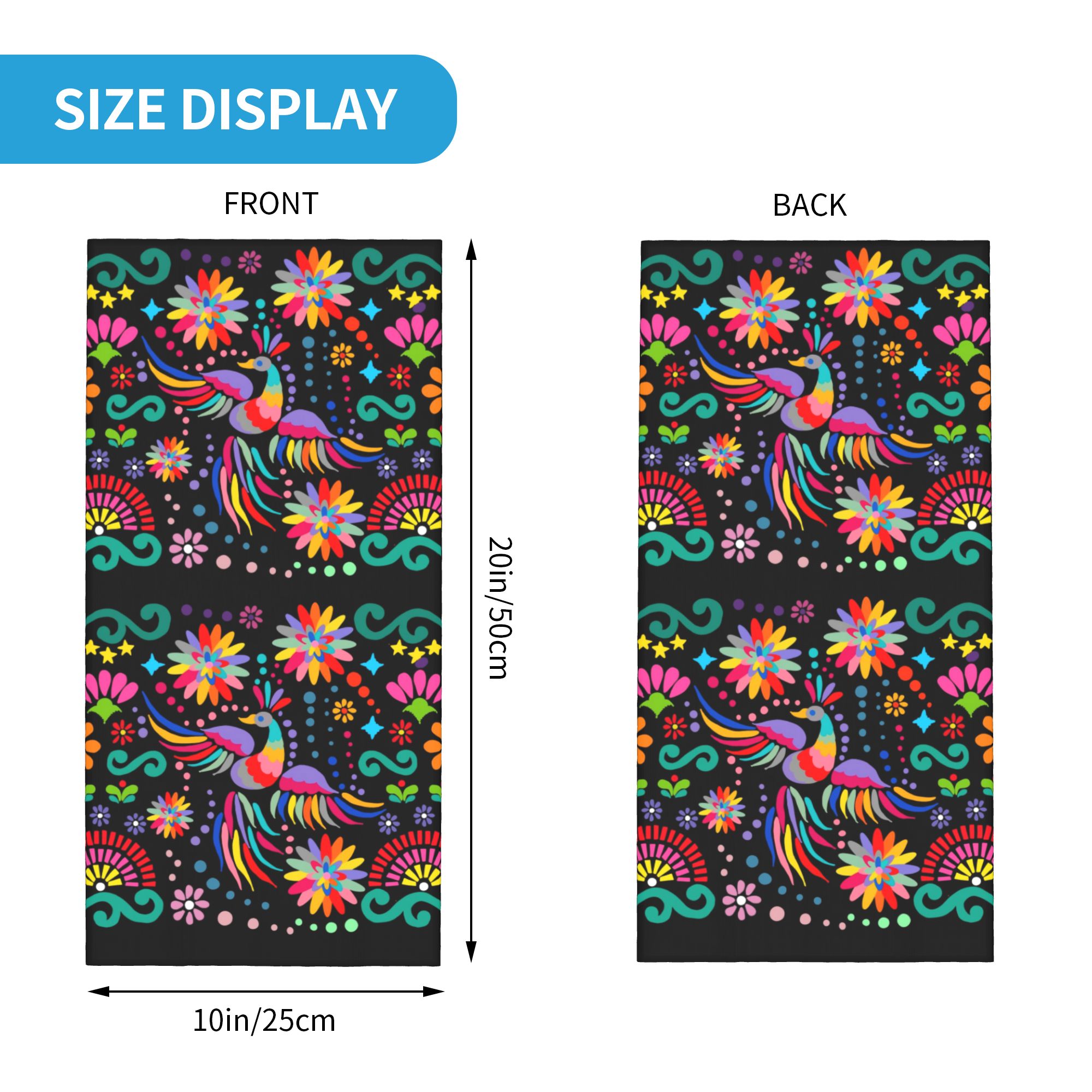 Custom Mexican Floral Flower T - مراجعة Neck Gaiter Face Cover وسعره