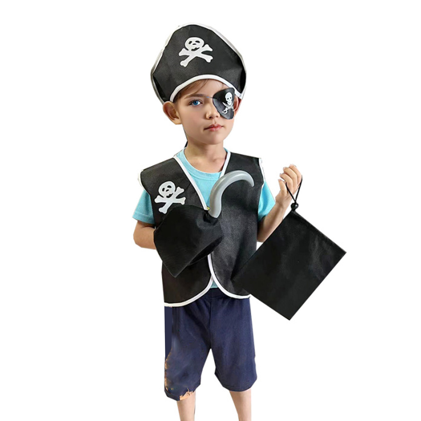 Carnival Boys Pirate Costume C - مراجعة Black Face Mask Pack وسعره