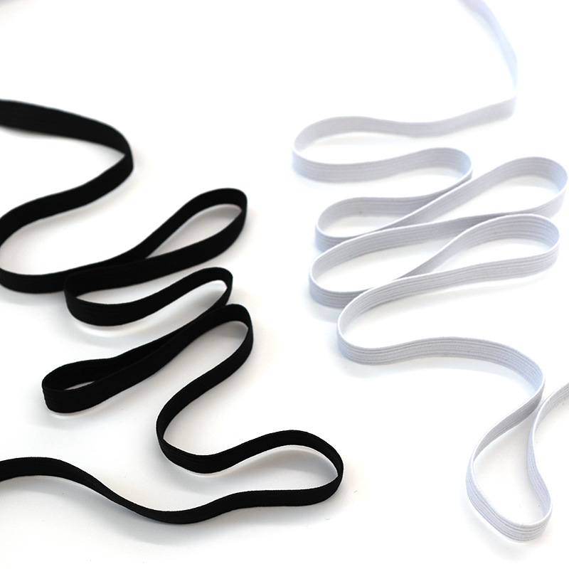 White Black 3mm Flat Elastic B - مراجعة Mask Lanyard Adjustable وسعره