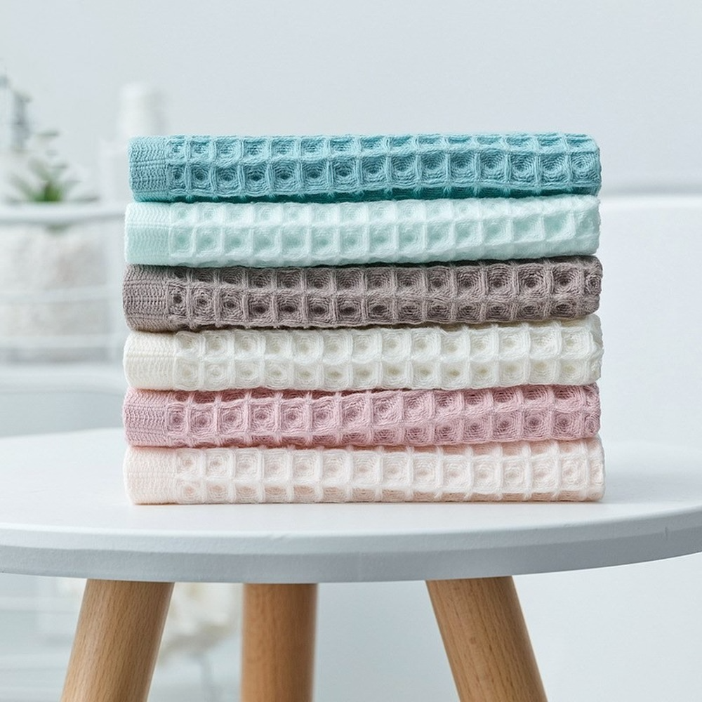 1Pcs Waffle Soft Face Towels f - مراجعة Cloth Face Mask Washable وسعره
