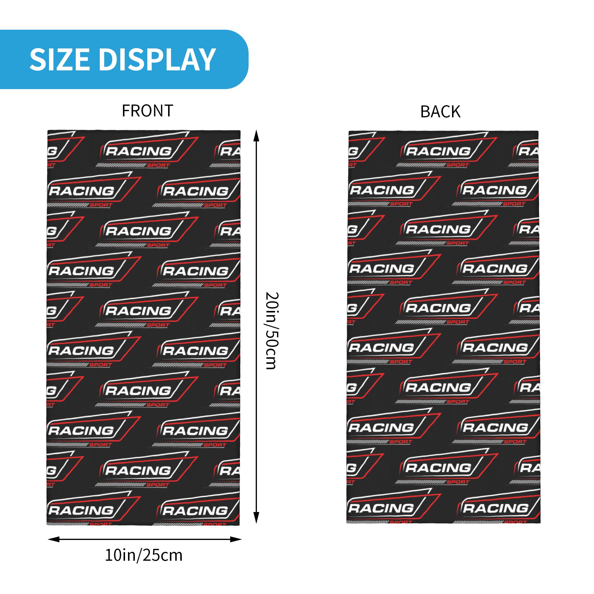 Custom Racing Speed Race Banda - مراجعة Neck Gaiter Face Cover وسعره
