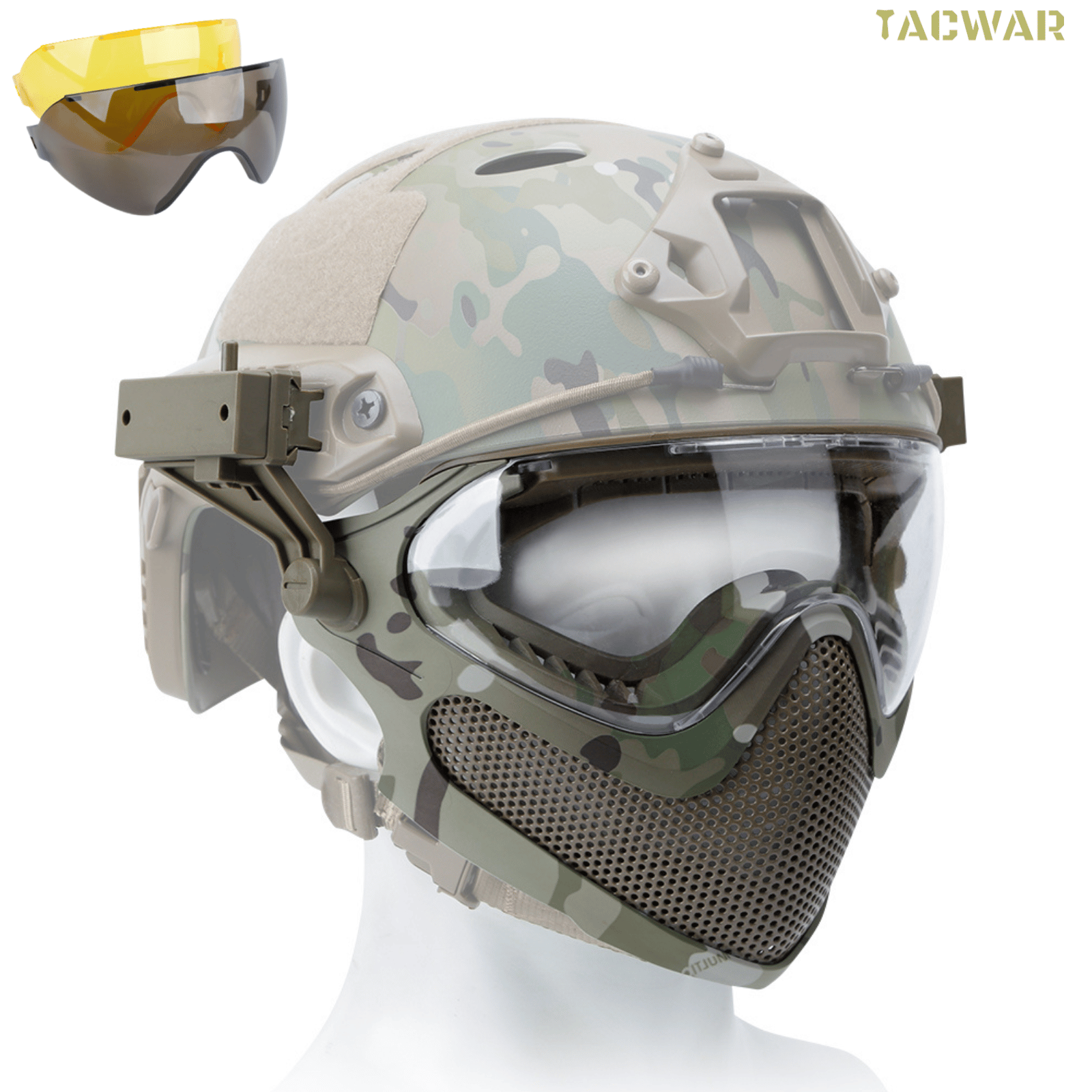 Airsoft Steel Mesh Mask Full F - مراجعة Anti Pollution Mask وسعره