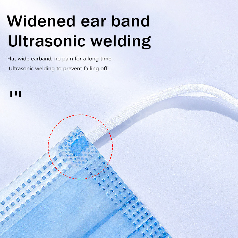 10-500pcs Disposable Adults in - مراجعة Disposable Mask Blue وسعره
