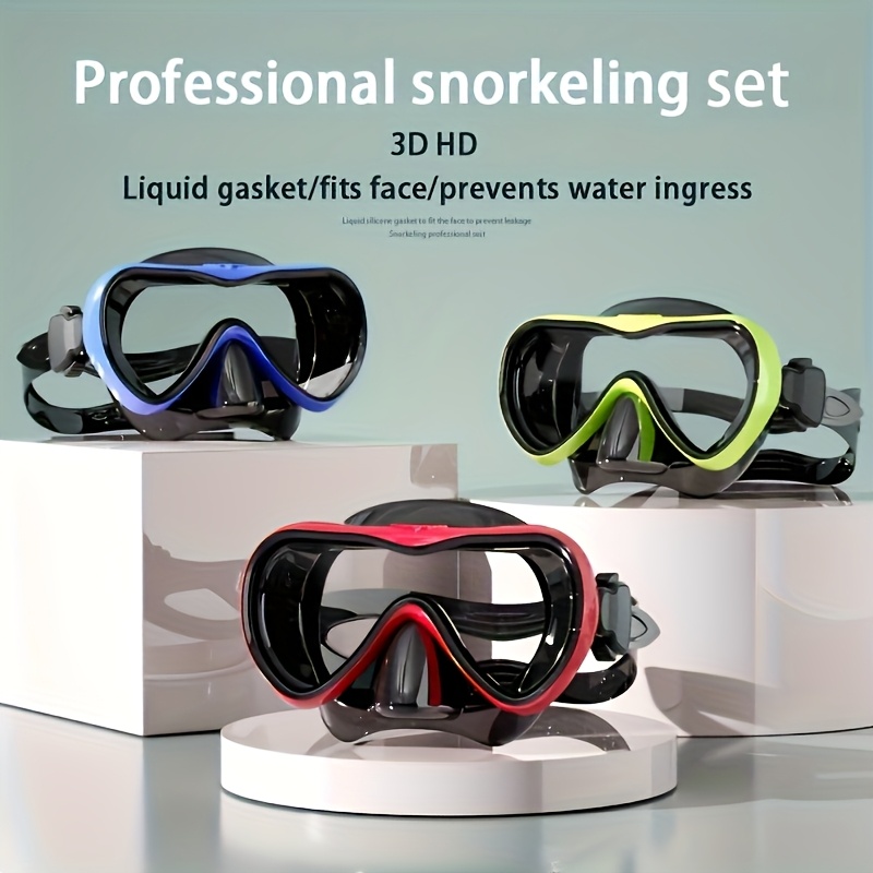 Adult Snorkel Mask, HD Tempere - مراجعة Silicone Mask Bracket وسعره